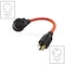 Ac Works Plug Adapter, STW, 6-50R, L6-30P, 6-50P, L6-30P, 1.5 ft., Orange WDL630650-018 - alternate 2